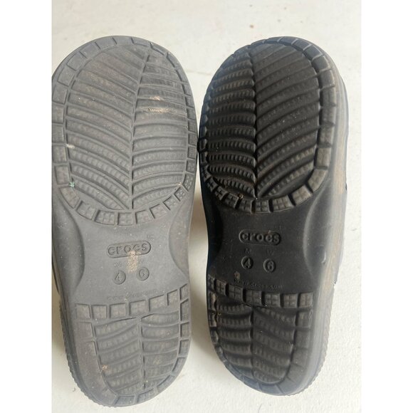 Unisex Crocs Sandals Shoes M4/W6 Black Tie Dyed Slip-On Comfort Durable Soles - Picture 3 of 4